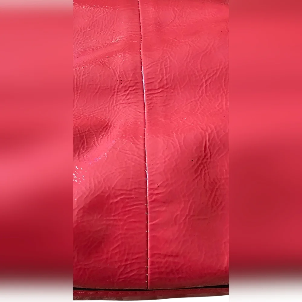 NWT Coach Peyton Coral Patent Leather Hobo Shoulder Bag & Dust Bag Adjust. Strap